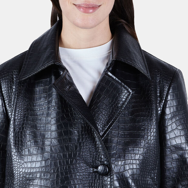 Giacca leggera in Eco Pelle Donna BATA, Nero