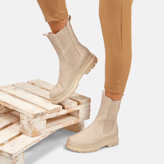 Stivaletti chelsea da donna, Beige
