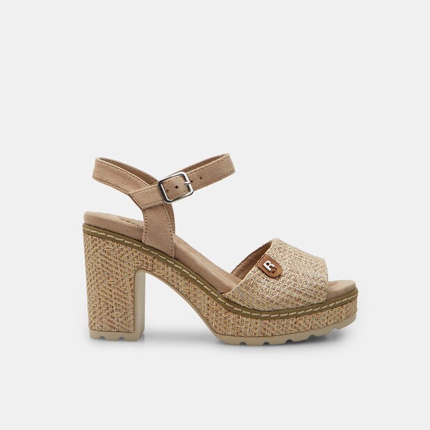 Sandali con tacco da donna Refresh, Taupe
