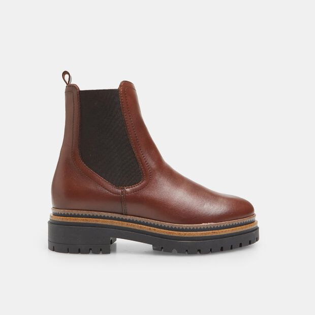 Stivaletti Chelsea da Donna in Pelle, Marrone