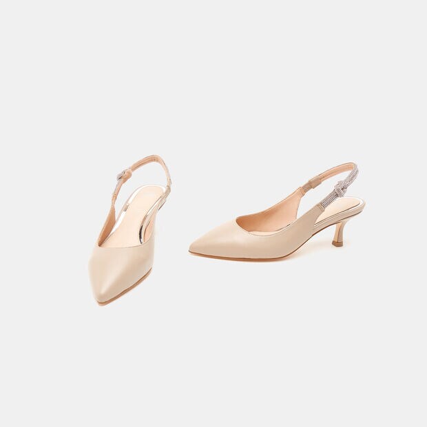 Sandali slingback a punta, 