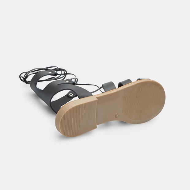 Sandali da donna con fascette, Nero