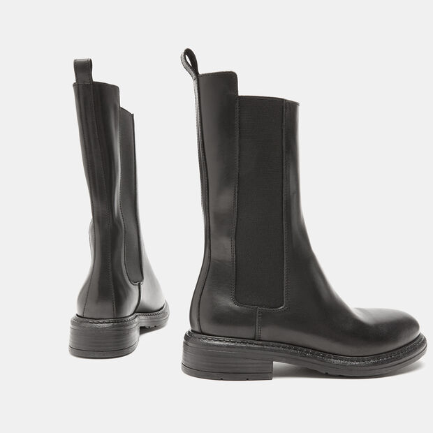 Chelsea boots con gambale alto, Nero