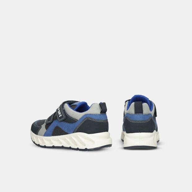 Sneakers bambino in suede, Blu