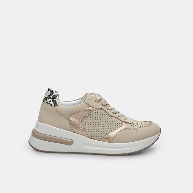 Sneaker da donna con suola over, Beige