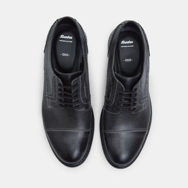 Stringate Derby in Pelle da Uomo BATA , Nero