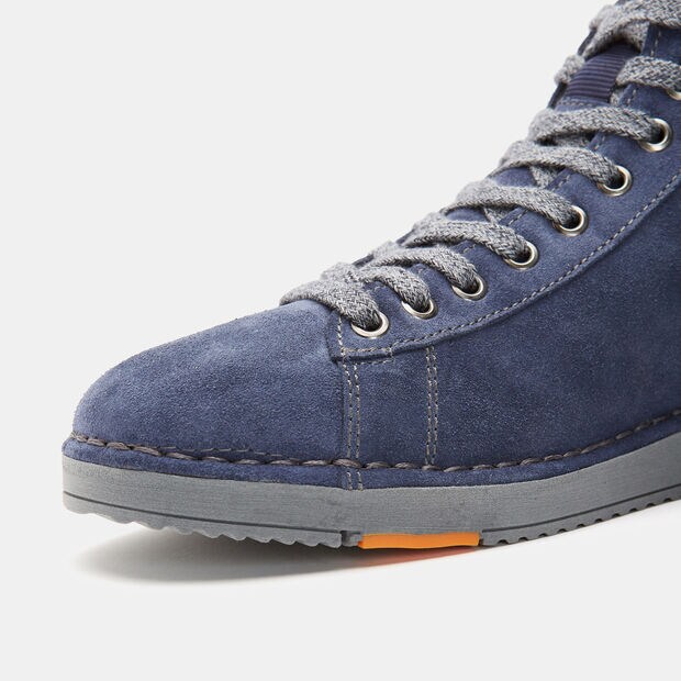 Stivaletti da uomo in suede, Blu