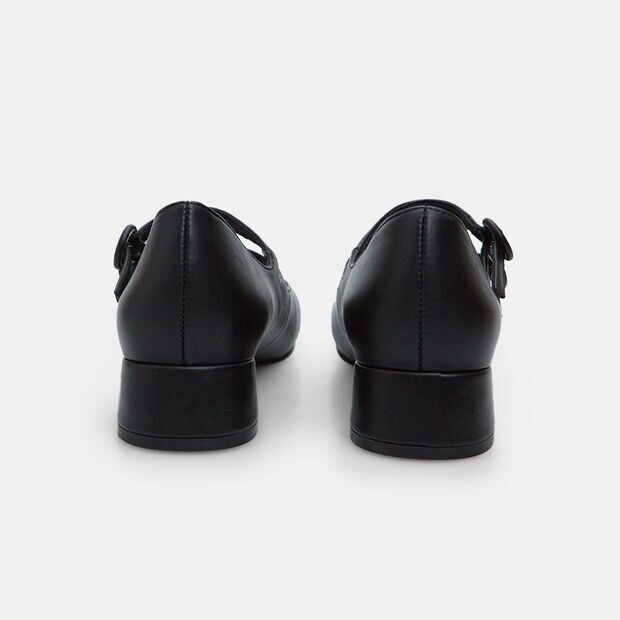 Ballerina da donna con tacco 2,5 cm, Nero