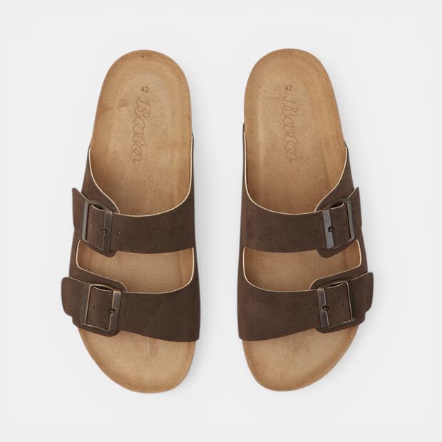 Ciabatte in Suede da Uomo BATA , Marrone