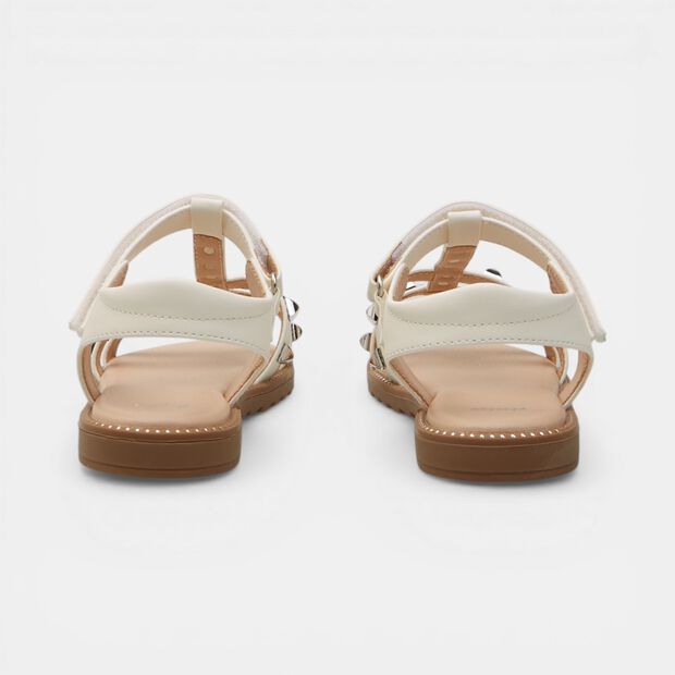 Sandali da bambina Bata con borchie, Bianco