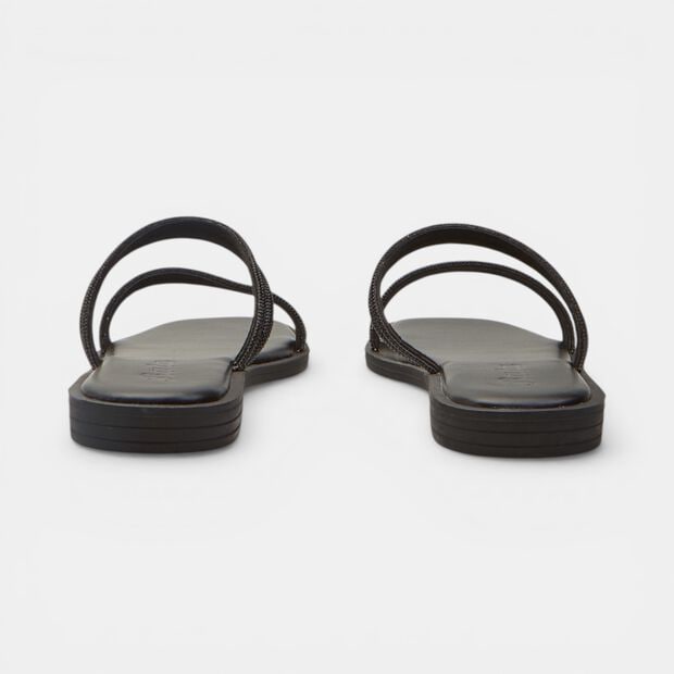 Sandalo flat da donna Bata, Nero