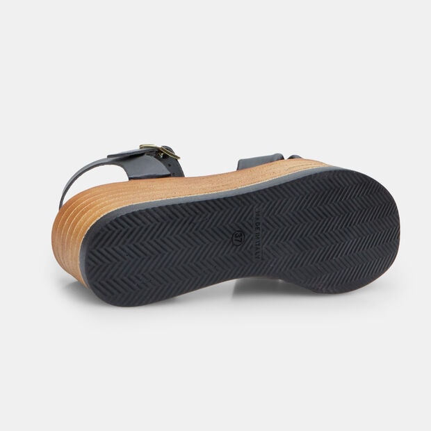 Sandali da donna in pelle con platform 6,5 cm BATA, Nero