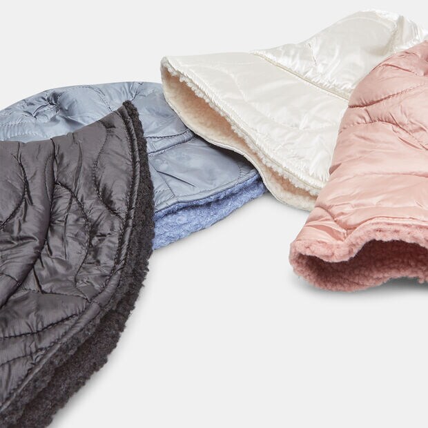 Cappello reversibile in teddy, Multicolor