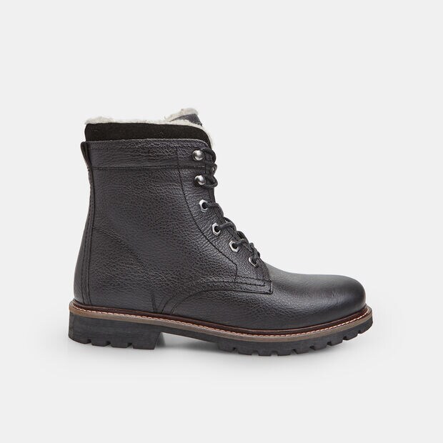 Stivaletto stringato da uomo in pelle con imbottitura interna Bata, 