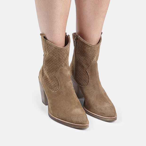 Stivaletti Western in suede da Donna BATA, Tan