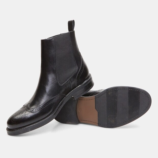 Chelsea boots da uomo in pelle, Nero
