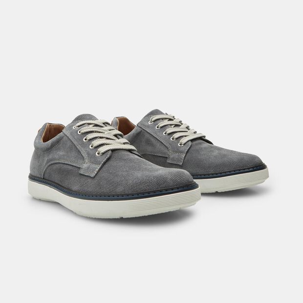 Stringate in Suede casual da Uomo BATA, Grigio Scuro