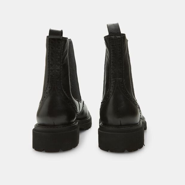 Stivaletto da donna in pelle, Nero