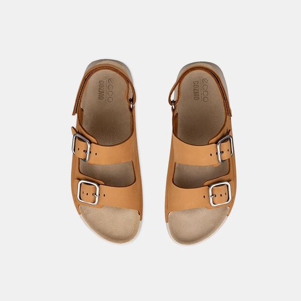 Damskie sandały na paski z nubuku Ecco Cozmo, brązowy