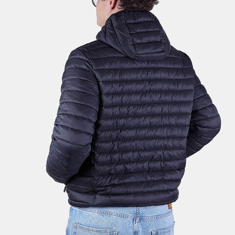 Męska pikowana kurtka, czarny