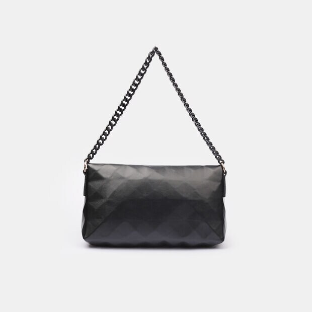 Damska torebka crossbody z wystającym wzorem, czarny