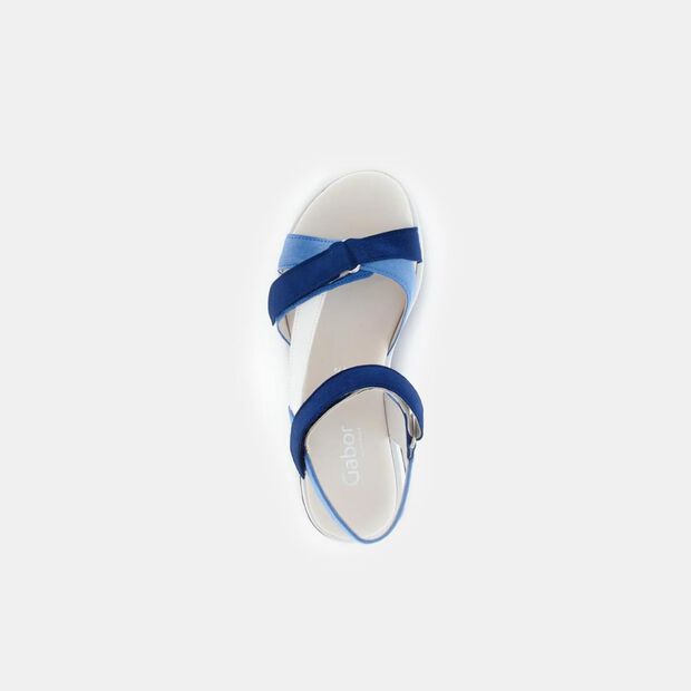 Sk&oacute;rzane sandały damskie Gabor Comfort , niebieski