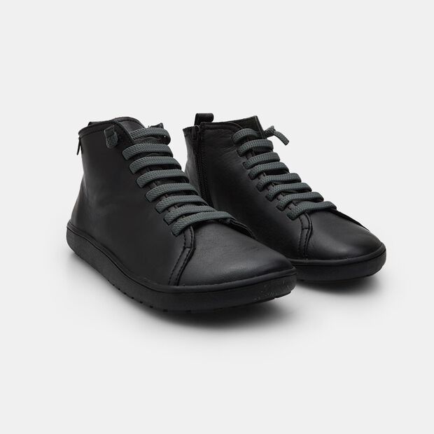 Damskie skórzane buty za kostkę barefoot Weinbrenner, czarny