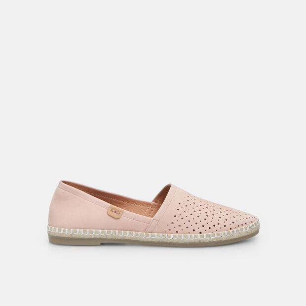 Damskie sk&oacute;rzane perforowane espadryle, 