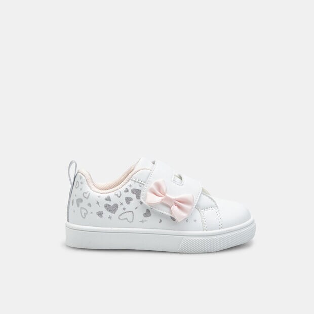 Sneaker dla dziewczynki Bubblegummers z paskiem na rzep, biały