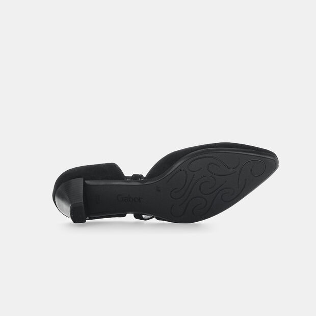 Damskie zamszowe czółenka Gabor, czarny