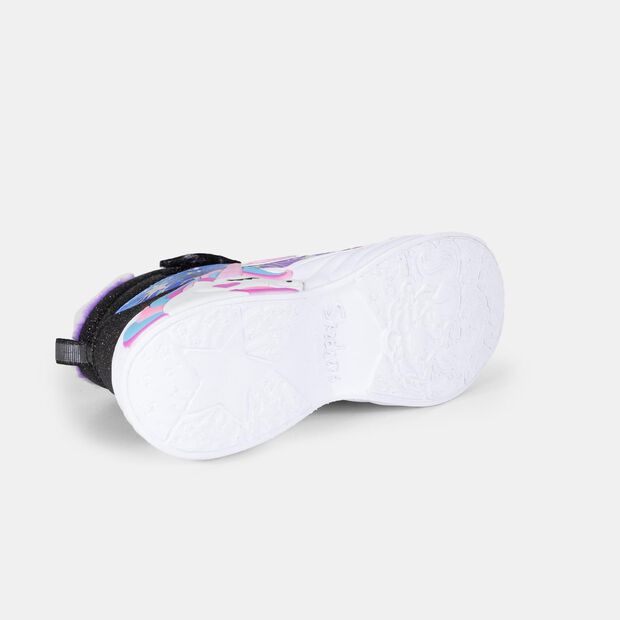 Dziecięce świecące trampki dla dziewczynek Skechers Wavy Beams, czarny