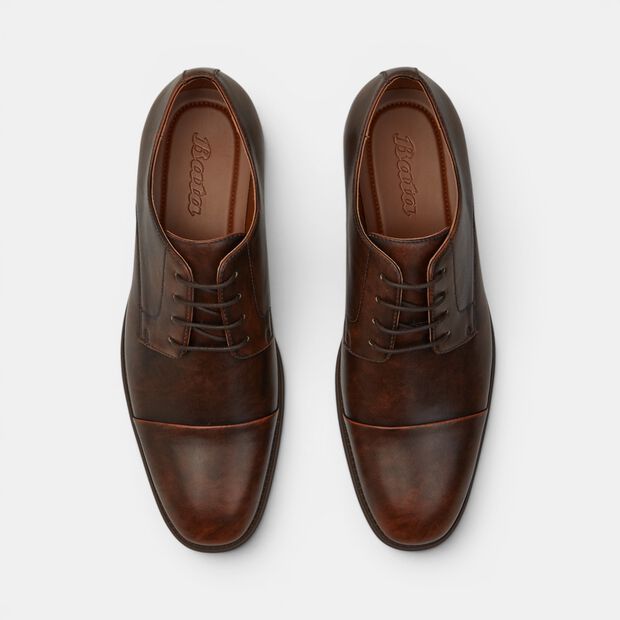 Męskie sznurowane buty Bata, brązowy