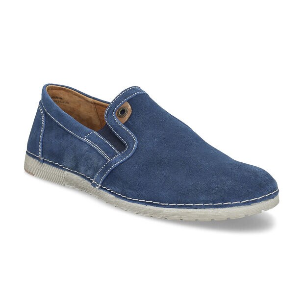 Zamszowe buty Slip-on, niebieski