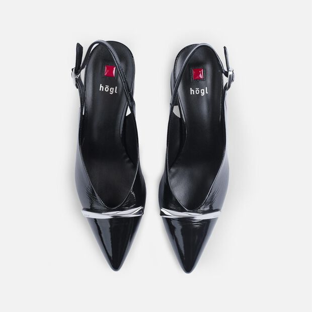 Damskie sk&oacute;rzane buty slingback z paskiem na pięcie H&ouml;gl Dahlia, 