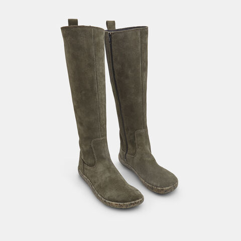 Damskie buty barefoot z zamszu Bata, zielony