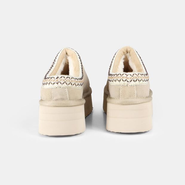 Damskie zimowe zamszowe buty chunky Weinbrenner, beżowy