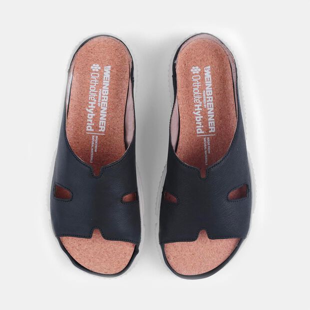 Damskie sk&oacute;rzane pantofle barefoot Weinbrenner, 