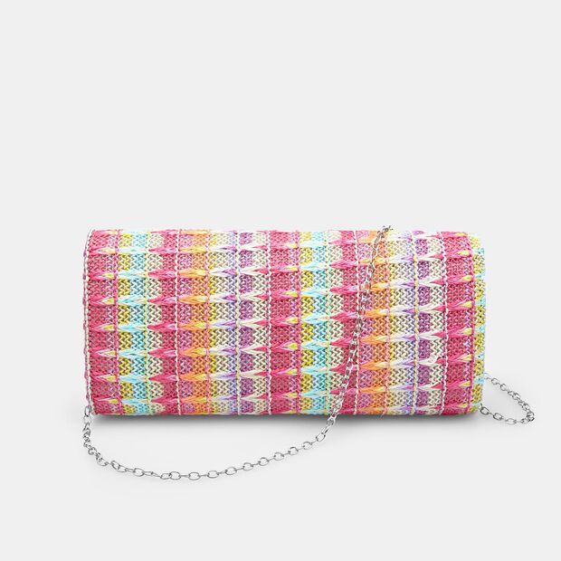 Torebka damska kolorowa z rafii Bata, multi color