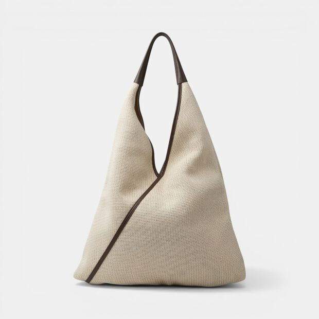 Damska torba hobo z rafii Bata, biały