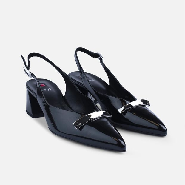 Damskie sk&oacute;rzane buty slingback z paskiem na pięcie H&ouml;gl Dahlia, 
