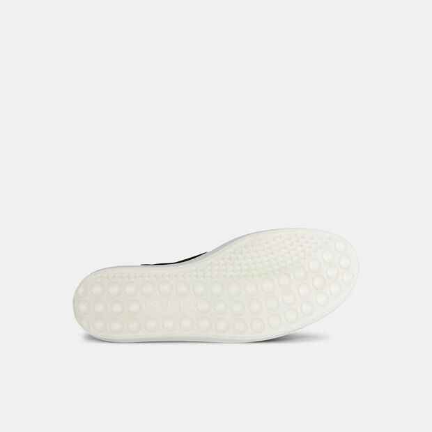 Sk&oacute;rzane damskie trampki Ecco Soft 7, czarny