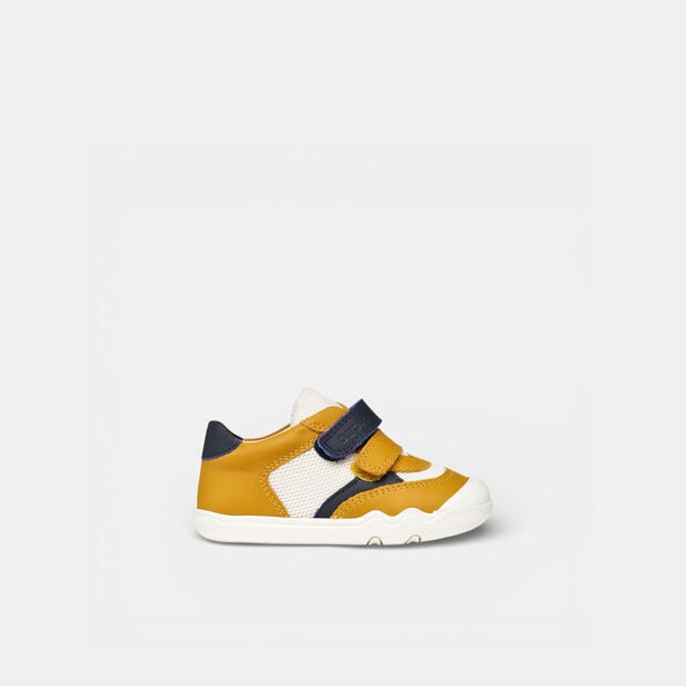 Dziecięce sneakersy z paskiem Geox, ż&oacute;łty