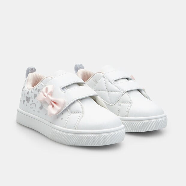Sneaker dla dziewczynki Bubblegummers z paskiem na rzep, biały