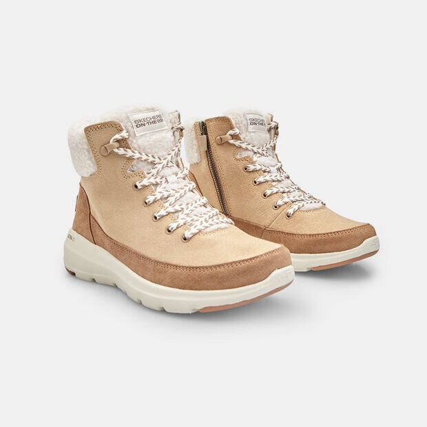 Damskie tenis&oacute;wki Skechers Glacial Ultra, brązowy