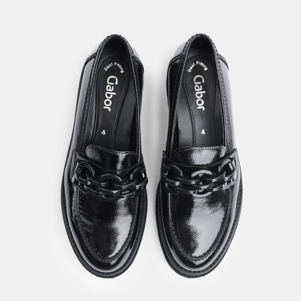 Damskie sk&oacute;rzane chunky loafers Gabor, 