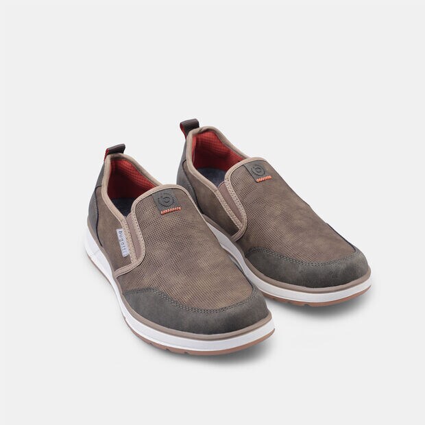 Męskie Slip-On Bugatti Artic, szaro-brązowy
