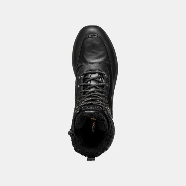 Geox Zimowe Buty Damskie Komfortowe, czarny