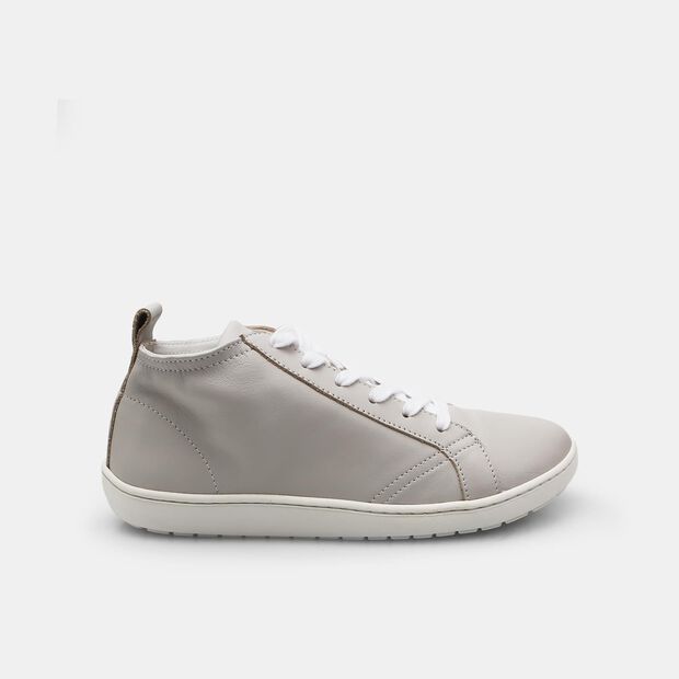 Damskie sk&oacute;rzane botki barefoot Bata, szary