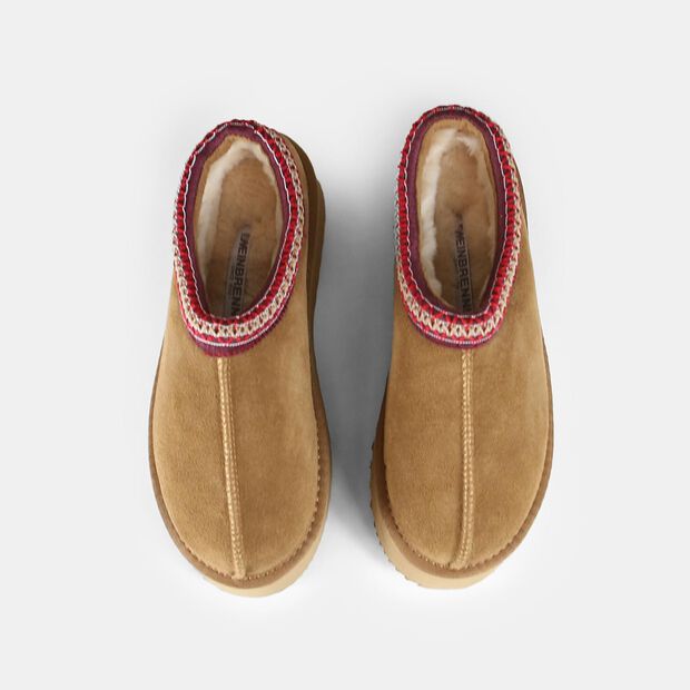 Damskie zimowe zamszowe buty chunky Weinbrenner, brązowy