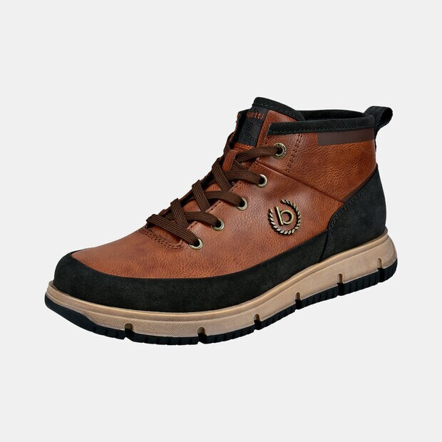 Męskie outdoorowe buty za kostkę z sk&oacute;ry Bugatti, brązowy